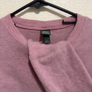 Wild Fable Pink Waffle Knit Thermal Cropped Long Sleeve Top Women's Size S